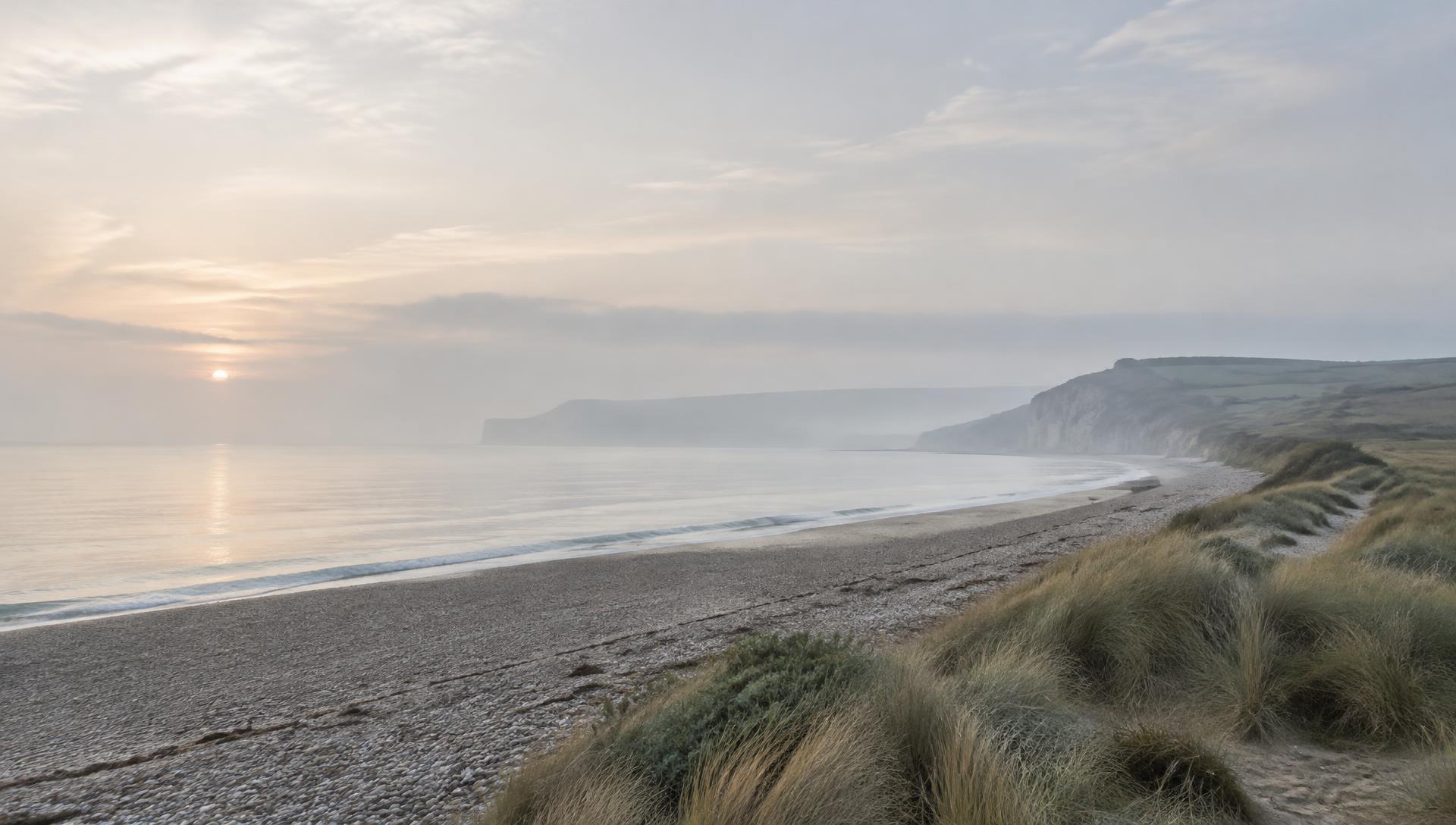 Quiet coastline at dawn